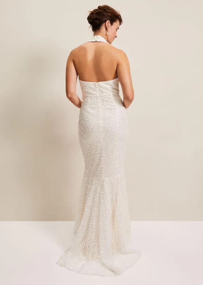 Phase Eight Guinevere Embellished Bridal Dress Ivory Women Dresses