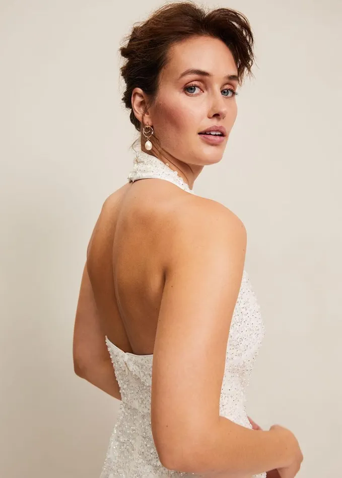 Phase Eight Guinevere Embellished Bridal Dress Ivory Women Dresses