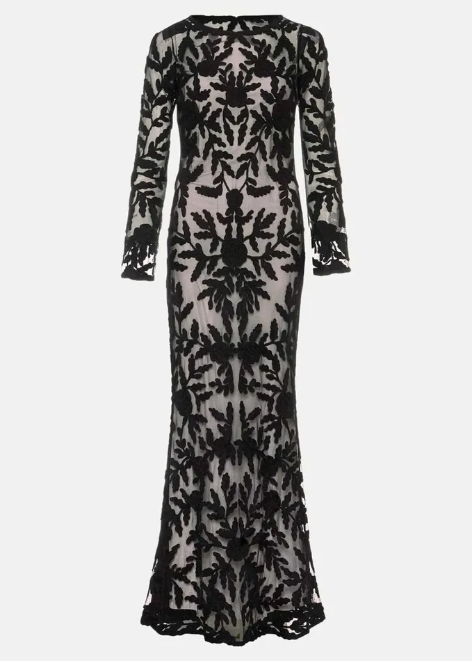 Phase Eight Hermione Tapework Maxi Dress Blacknude Women Dresses