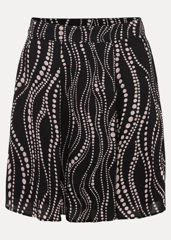 Phase Eight Ilaria Flippy Mini Pearl Print Skirt Black Women Skirts