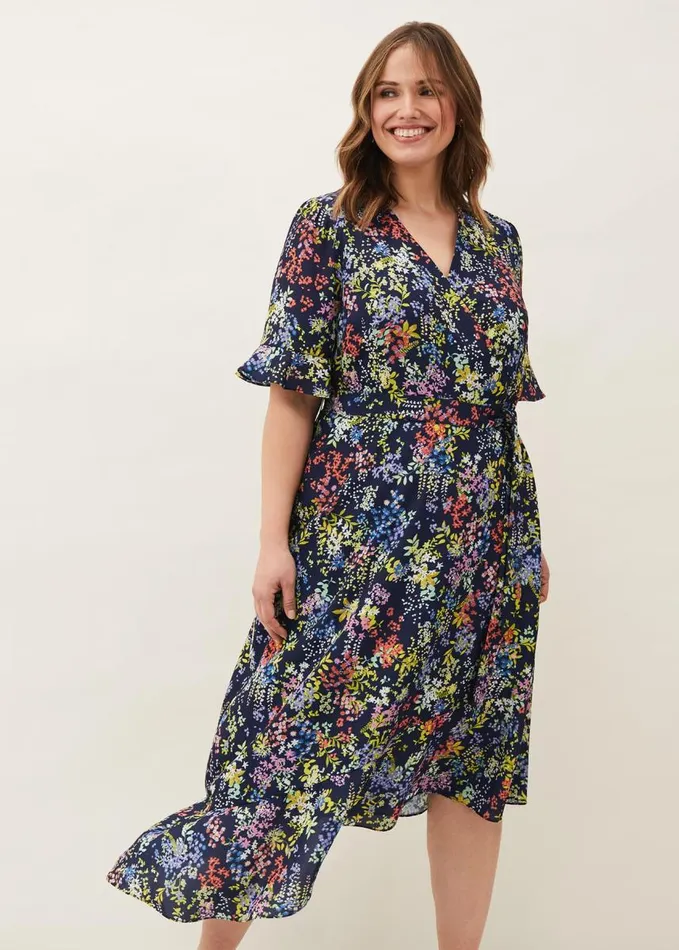 Phase Eight Isabella Floral Dress Navy Multi Women Dresses