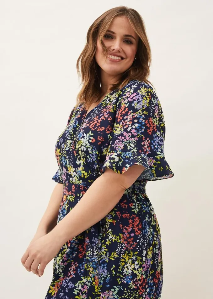 Phase Eight Isabella Floral Dress Navy Multi Women Dresses