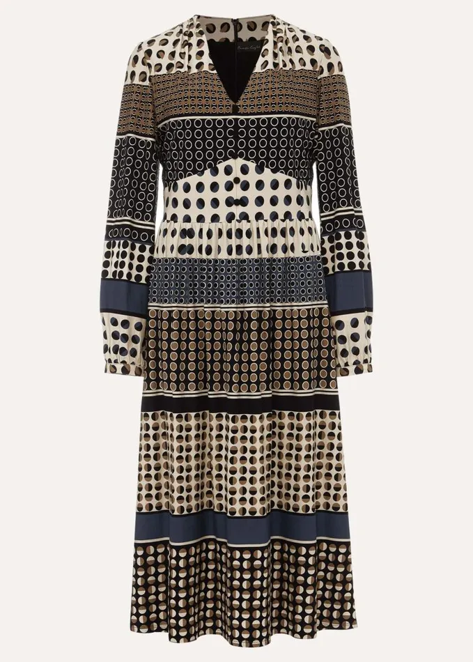 Phase Eight Jacinta Spot Print Dress Black Multi Women Dresses