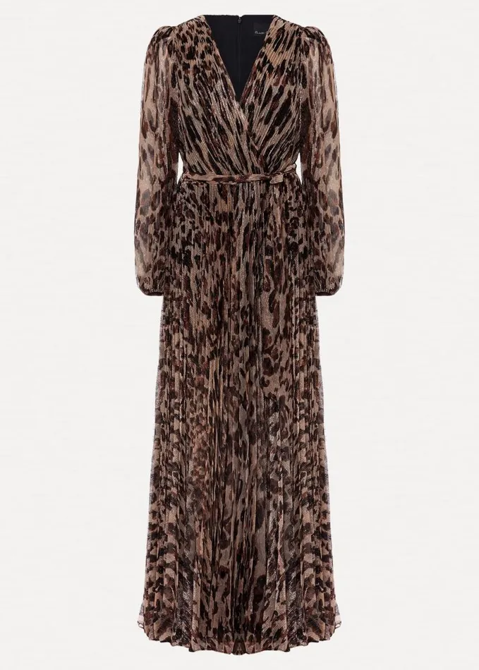 Phase Eight Jovie Leopard Print Plisse Maxi Dress Multicoloured Women Dresses