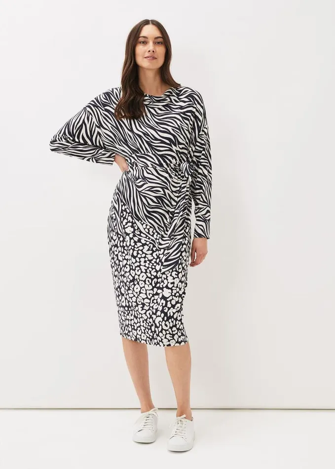 Phase Eight Kora Animal Print Dress Multicoloured Women Dresses