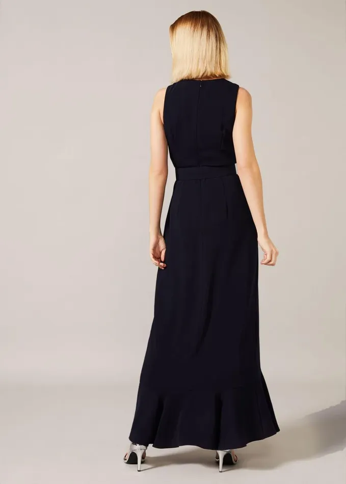 Phase Eight Lara Belted Dress Navy Women Dresses