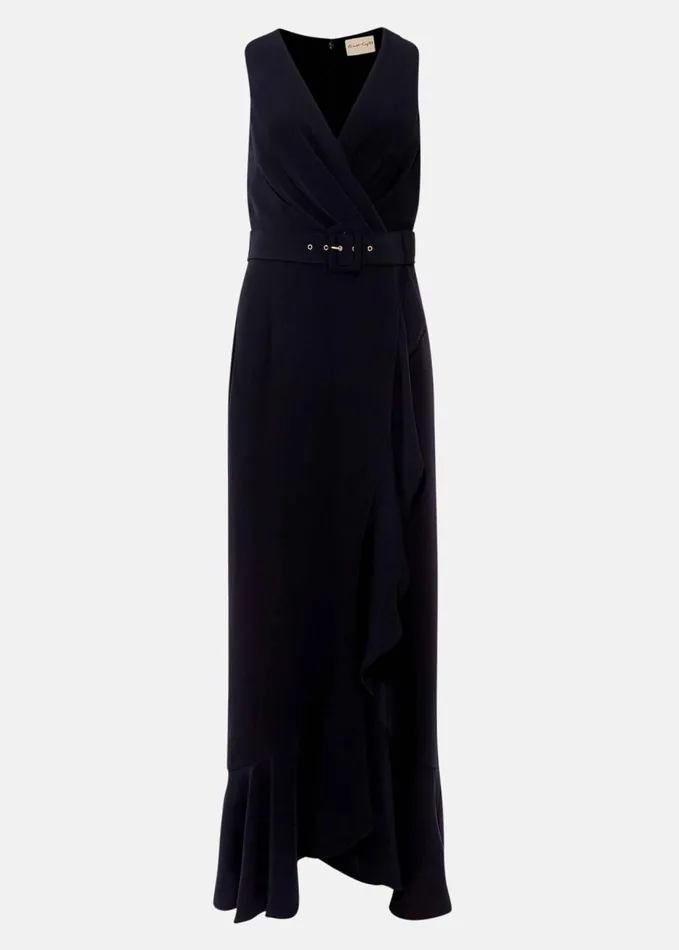 Phase Eight Lara Belted Dress Navy Women Dresses