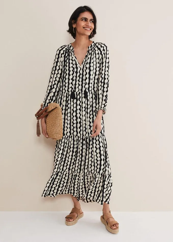 Phase Eight Lara Midi Dress Blackivory Women Dresses