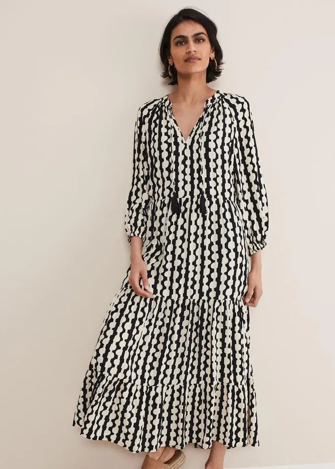 Phase Eight Lara Midi Dress Blackivory Women Dresses