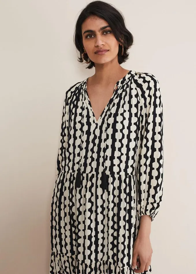 Phase Eight Lara Midi Dress Blackivory Women Dresses