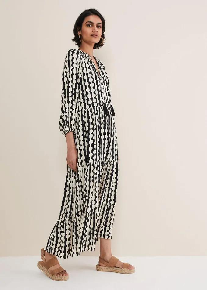 Phase Eight Lara Midi Dress Blackivory Women Dresses