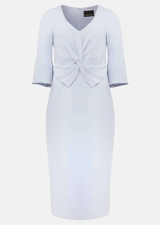 Phase Eight Layla Bow Detail Fitted Dress Sky Blue Women Dresses
