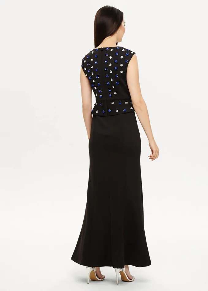 Phase Eight Louise Embellished Maxi Dress Black Women Dresses