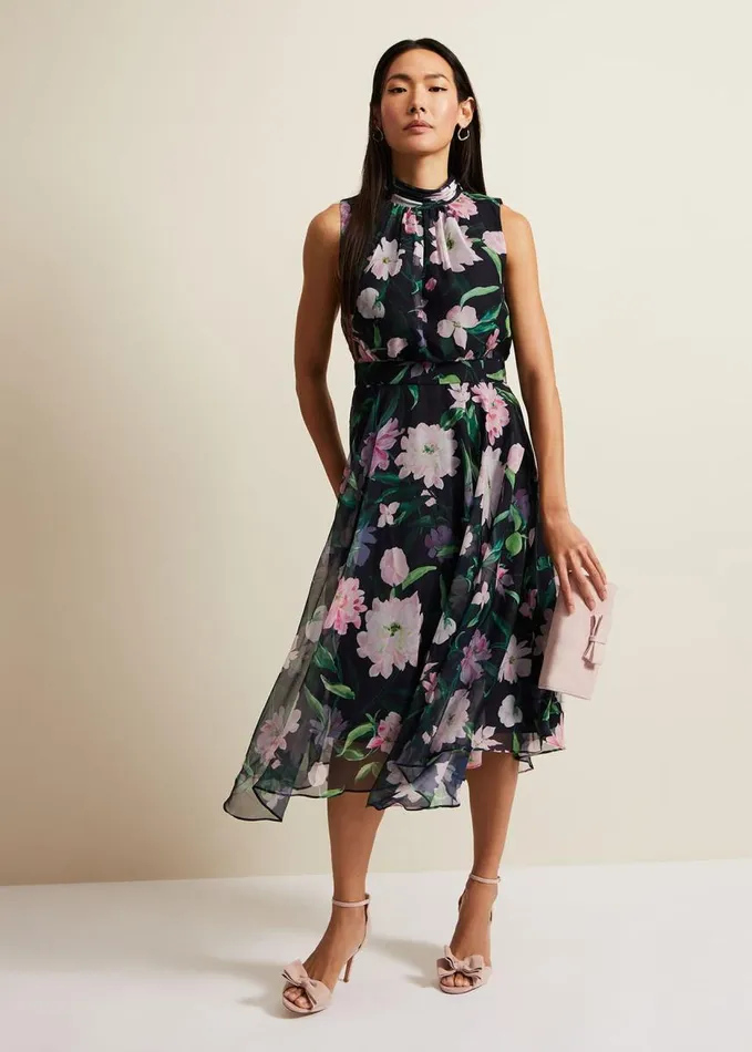 Phase Eight Lucinda Floral Dress Multicoloured Women Dresses