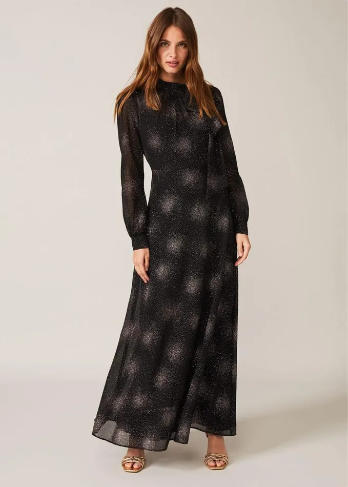Phase Eight Melina Maxi Dress Blackrose Gold Women Dresses