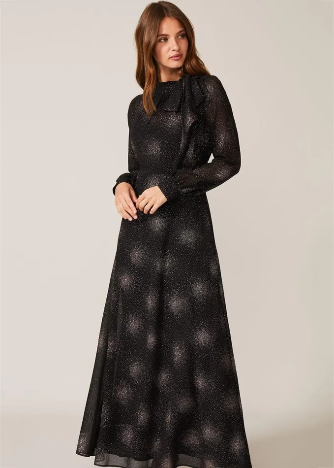 Phase Eight Melina Maxi Dress Blackrose Gold Women Dresses