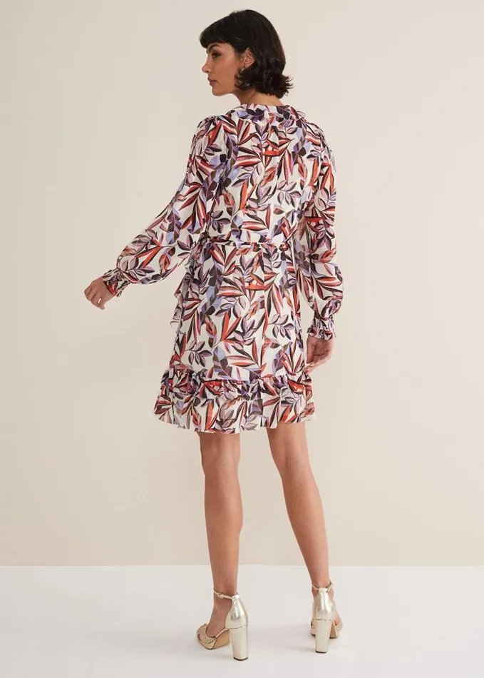Phase Eight Melinda Leaf Print Mini Dress Ivorymulti Women Dresses