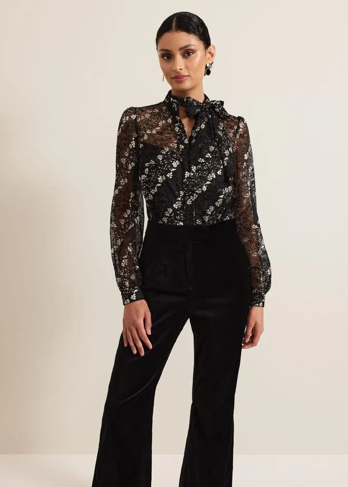 Phase Eight Morilla Lace Top Jumpsuit Blackmulti Women Dresses