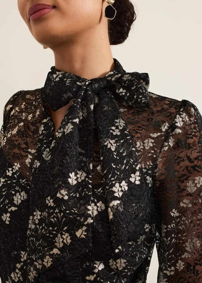 Phase Eight Morilla Lace Top Jumpsuit Blackmulti Women Dresses