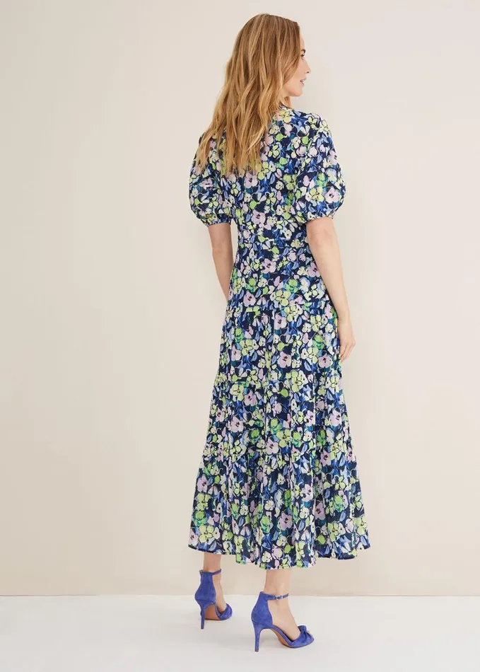 Phase Eight Morven Floral Maxi Dress Navymulti Women Dresses