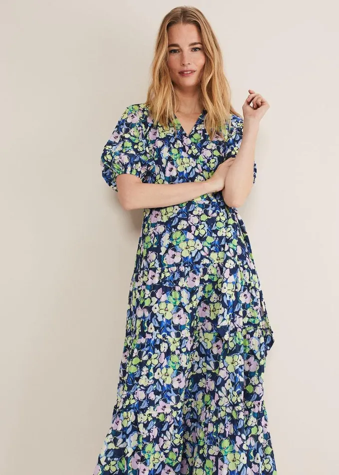 Phase Eight Morven Floral Maxi Dress Navymulti Women Dresses