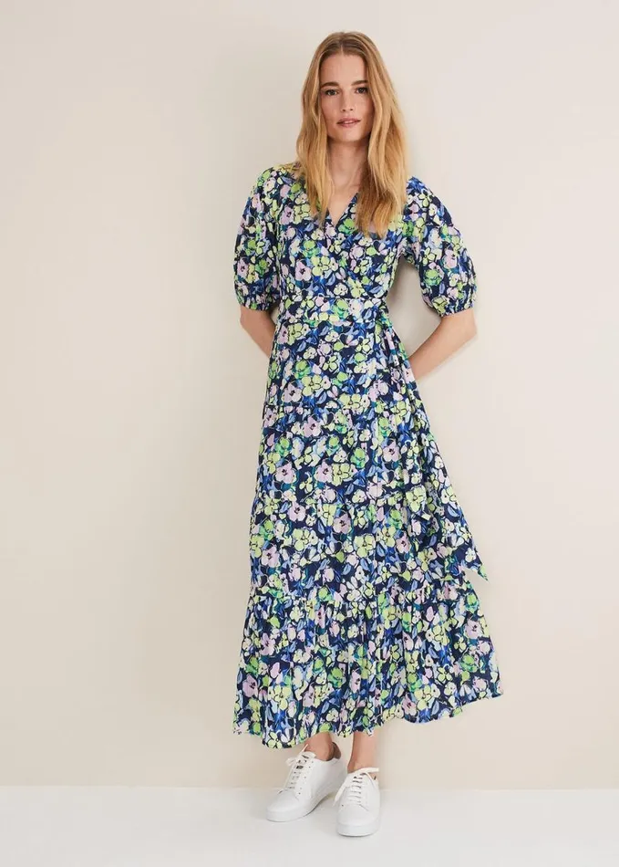 Phase Eight Morven Floral Maxi Dress Navymulti Women Dresses