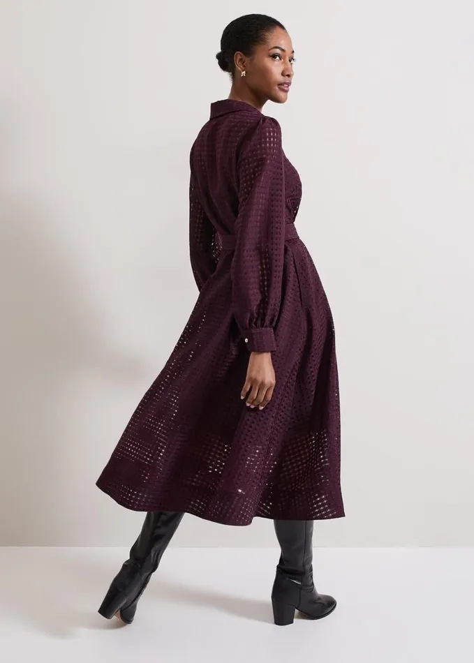 Phase Eight Natalie Burgundy Shirt Dress Burgundy Women Dresses