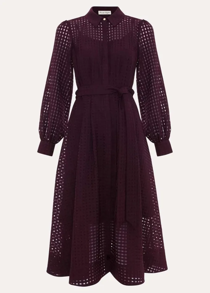 Phase Eight Natalie Burgundy Shirt Dress Burgundy Women Dresses