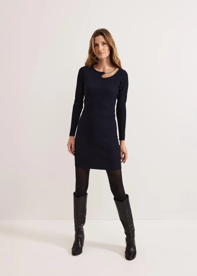 Phase Eight Nia Necklace Mini Dress Navy Women Dresses