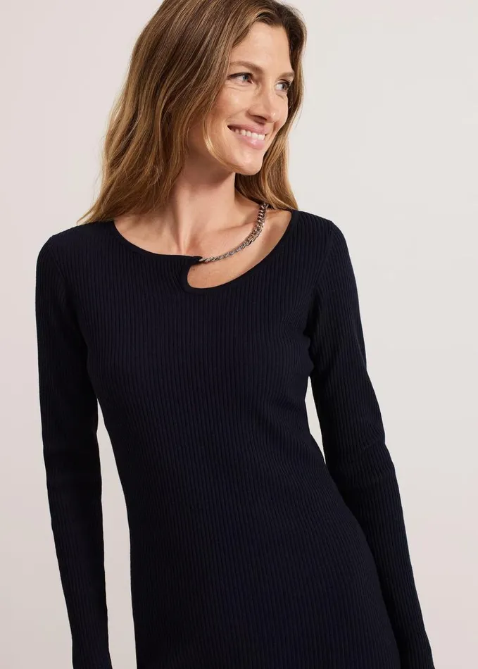 Phase Eight Nia Necklace Mini Dress Navy Women Dresses