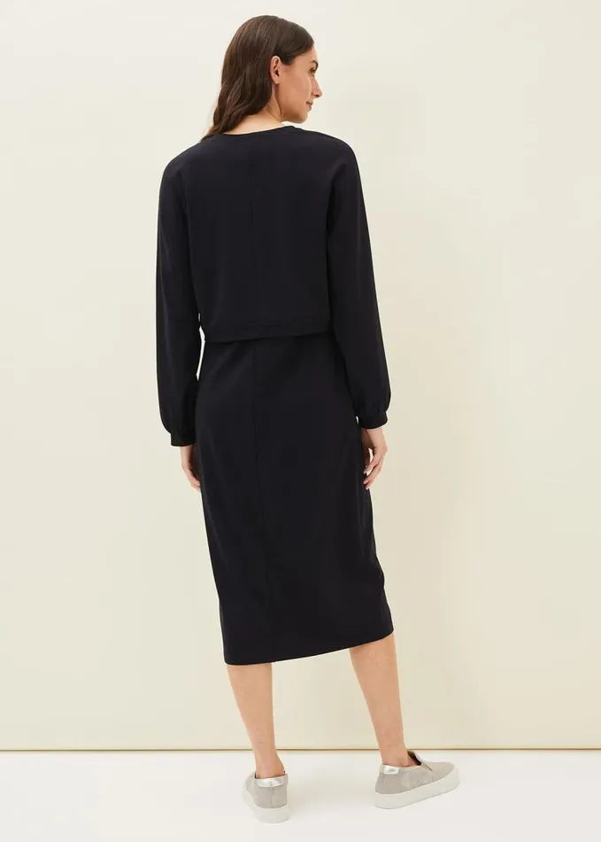 Phase Eight Nici Two Piece Jersey Dress Navy Women Dresses