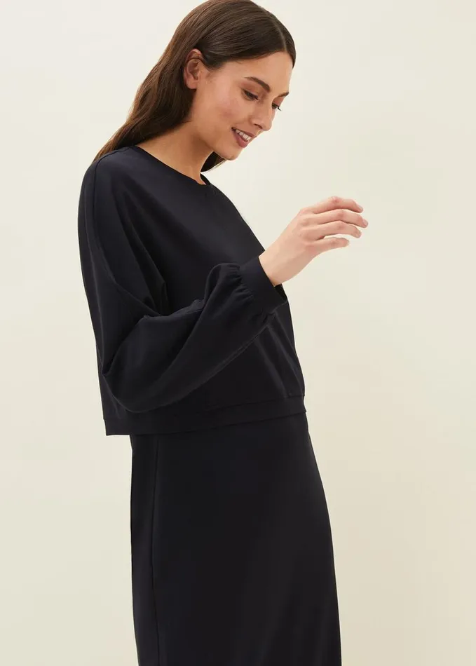 Phase Eight Nici Two Piece Jersey Dress Navy Women Dresses