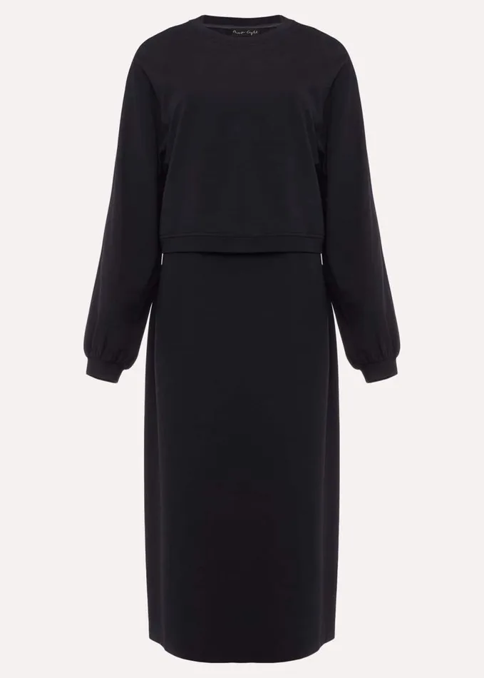 Phase Eight Nici Two Piece Jersey Dress Navy Women Dresses