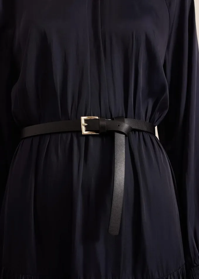 Phase Eight Ornella Navy Satin Dress Navy Women Dresses