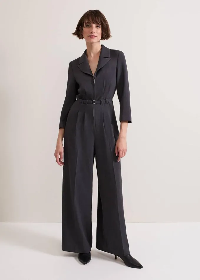 Phase Eight Pamela Grey Tailored Jumpsuit Grey Women Dresses