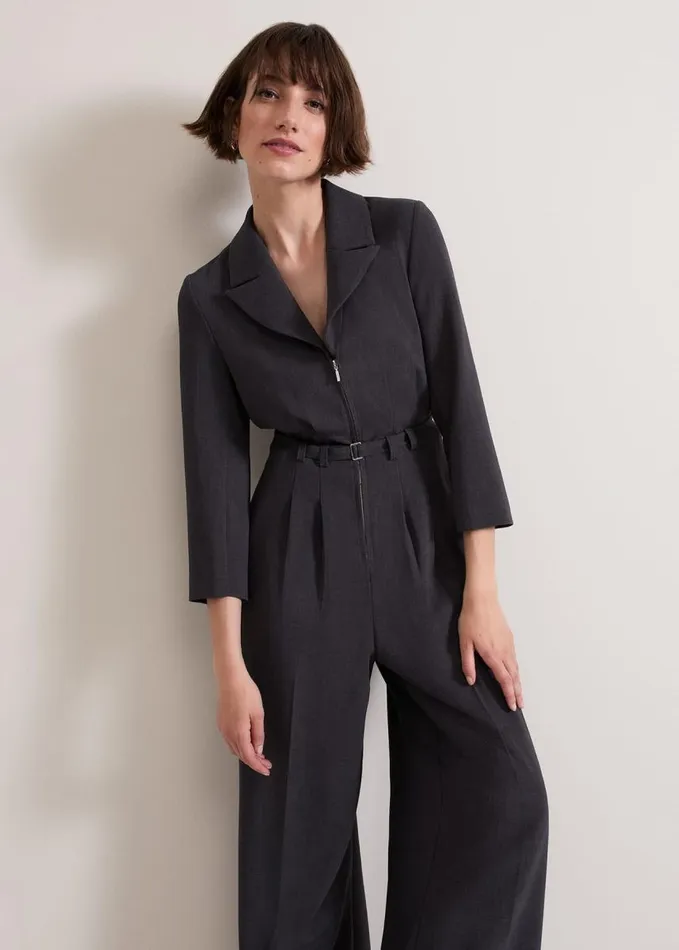 Phase Eight Pamela Grey Tailored Jumpsuit Grey Women Dresses