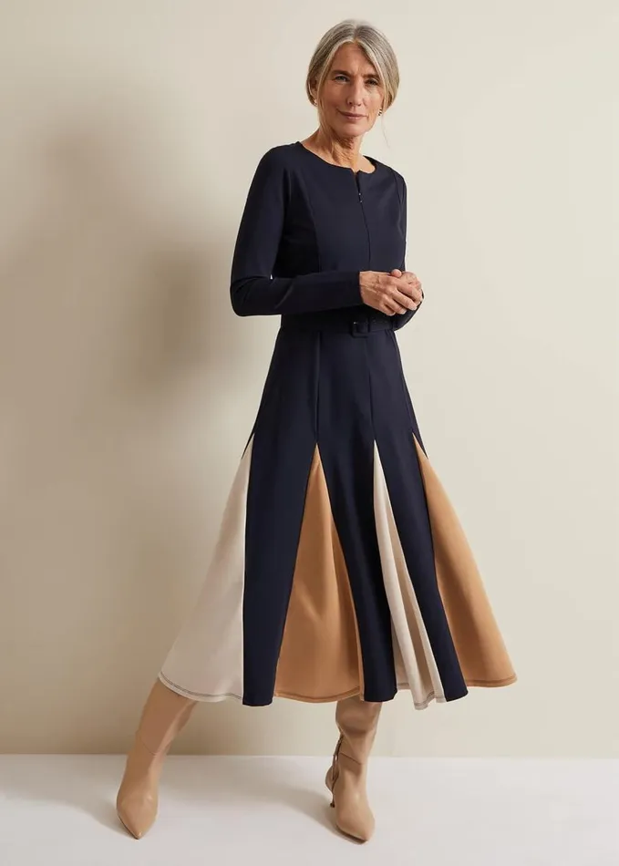 Phase Eight Paula Navy Midi Dress Navy Women Dresses