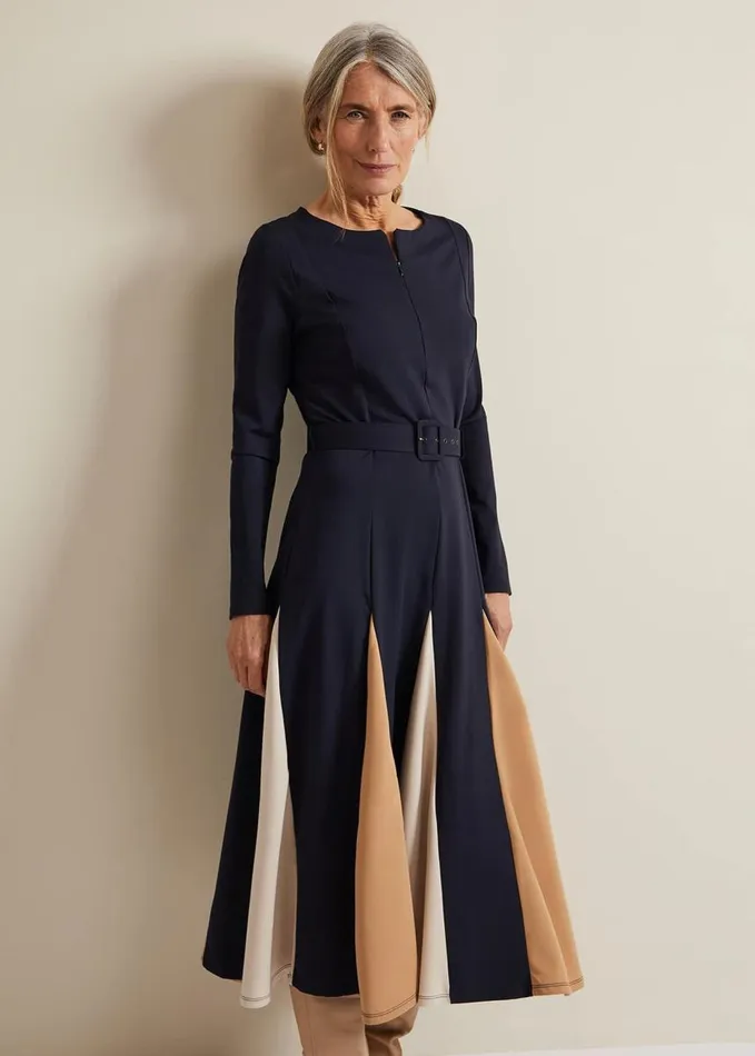 Phase Eight Paula Navy Midi Dress Navy Women Dresses