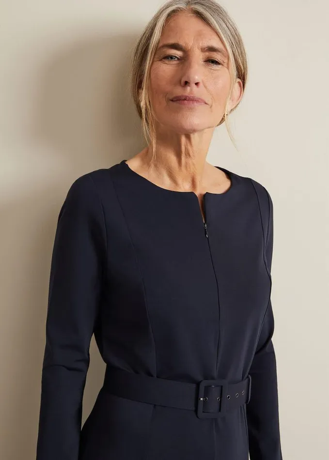 Phase Eight Paula Navy Midi Dress Navy Women Dresses