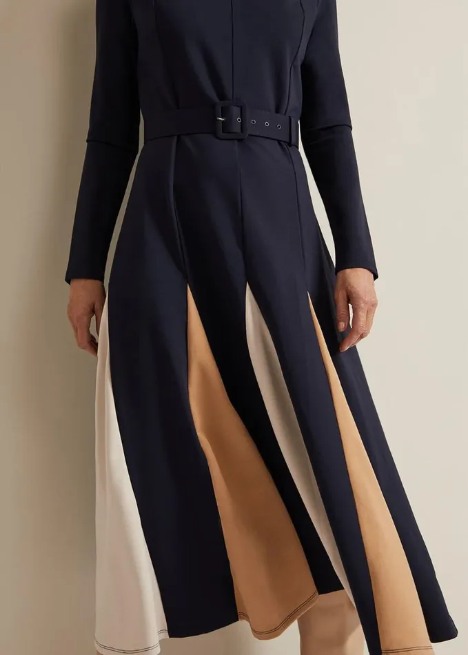 Phase Eight Paula Navy Midi Dress Navy Women Dresses