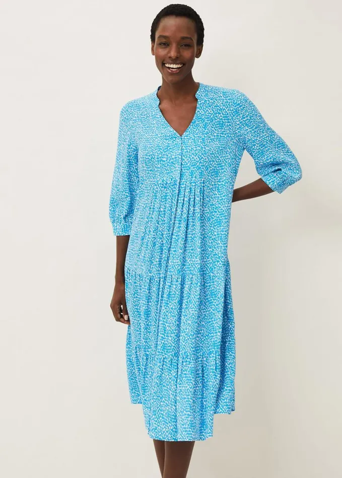 Phase Eight Penele Midi Dress Kingfisher Women Dresses