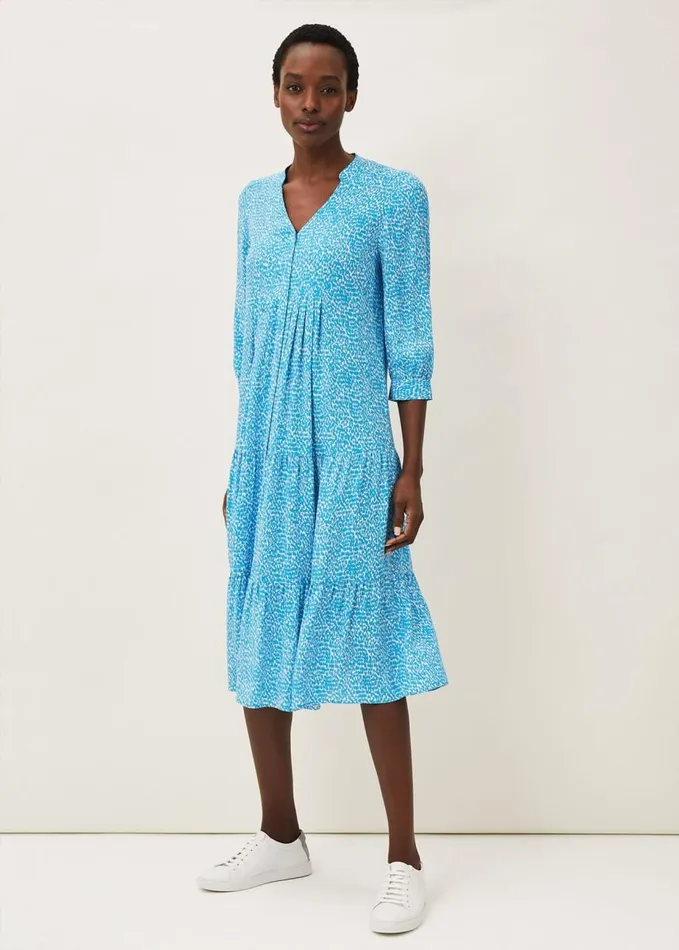 Phase Eight Penele Midi Dress Kingfisher Women Dresses