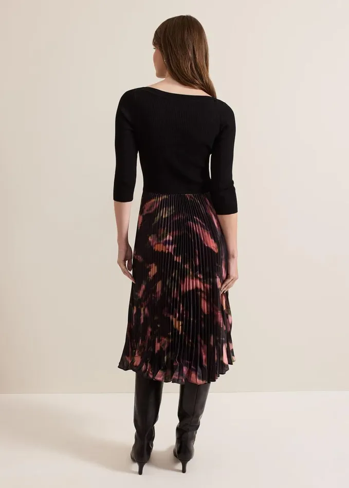 Phase Eight Petite Rhea Woven Hem Abstract Dress Multicoloured Women Dresses