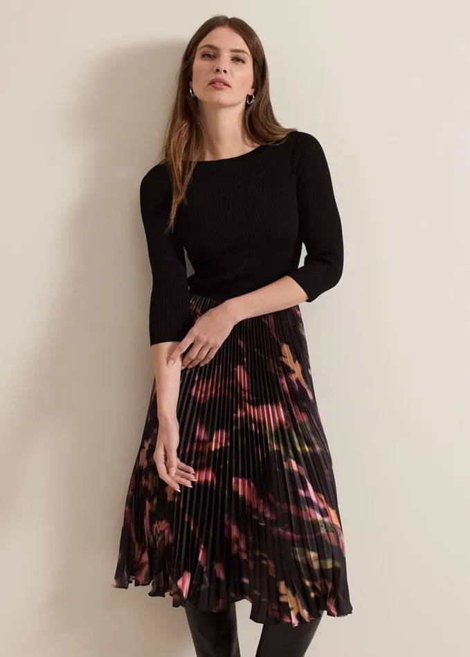 Phase Eight Petite Rhea Woven Hem Abstract Dress Multicoloured Women Dresses