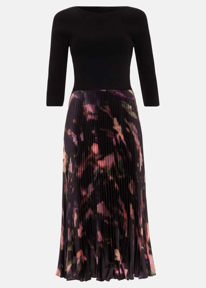 Phase Eight Petite Rhea Woven Hem Abstract Dress Multicoloured Women Dresses
