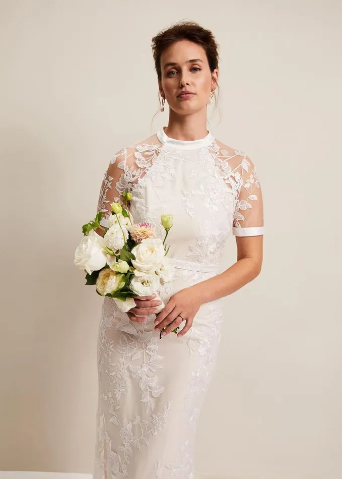 Phase Eight Poppy Embroidered Wedding Dress Pearl Women Dresses