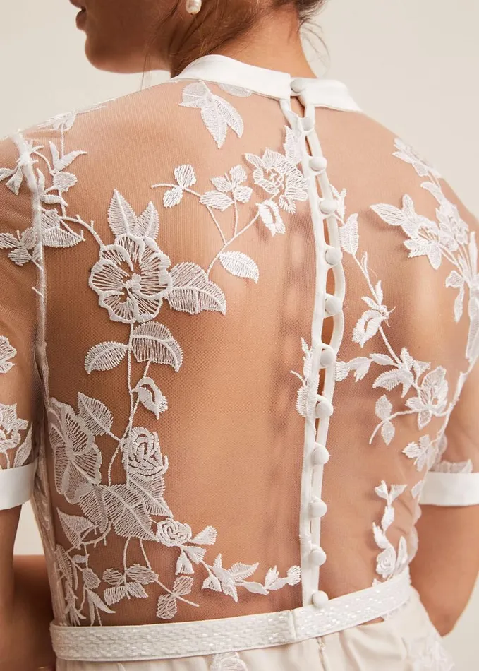 Phase Eight Poppy Embroidered Wedding Dress Pearl Women Dresses