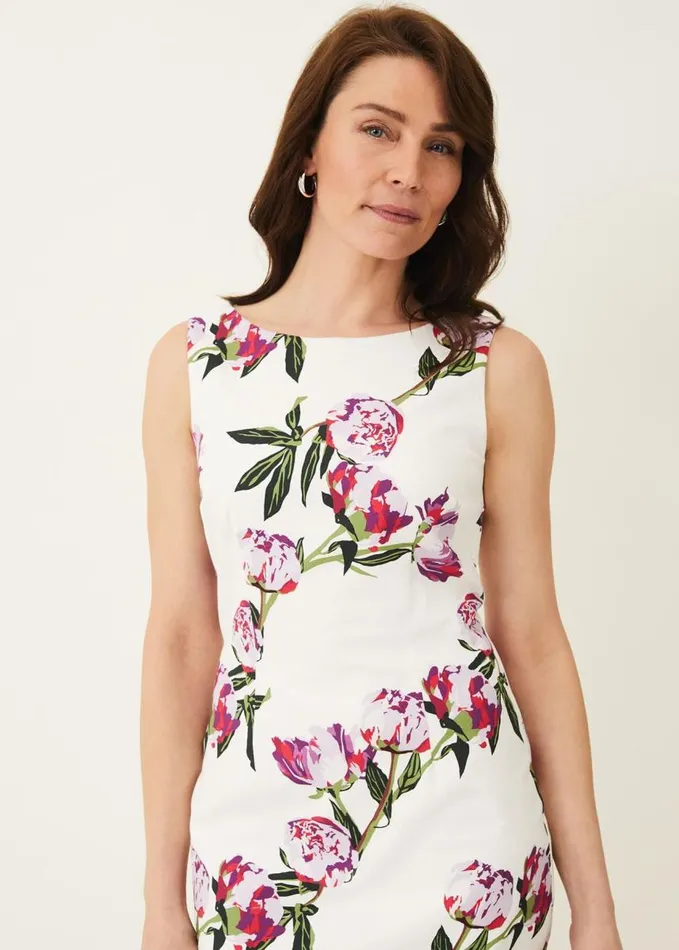 Phase Eight Rochella Peony Print Dress Ivorymulti Women Dresses