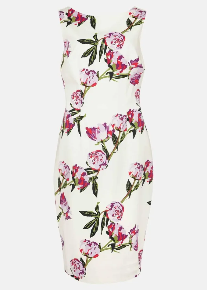 Phase Eight Rochella Peony Print Dress Ivorymulti Women Dresses