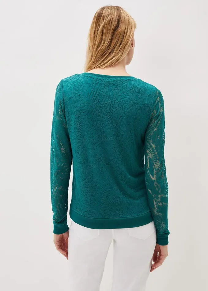 Phase Eight Sakuro Burnout Top Teal Women Tops and TShirts